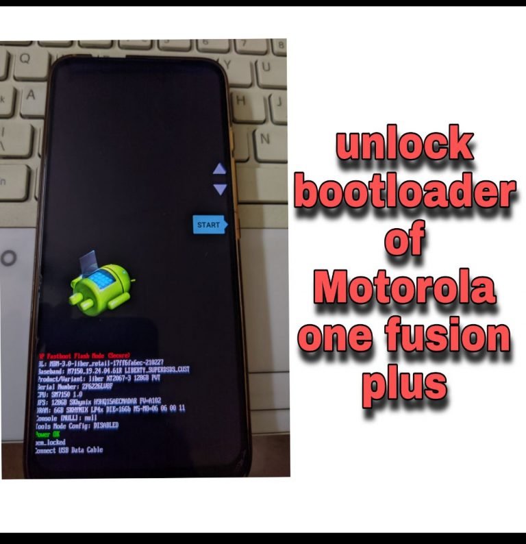Unlock bootloader of motorola one fusion plus(liber)