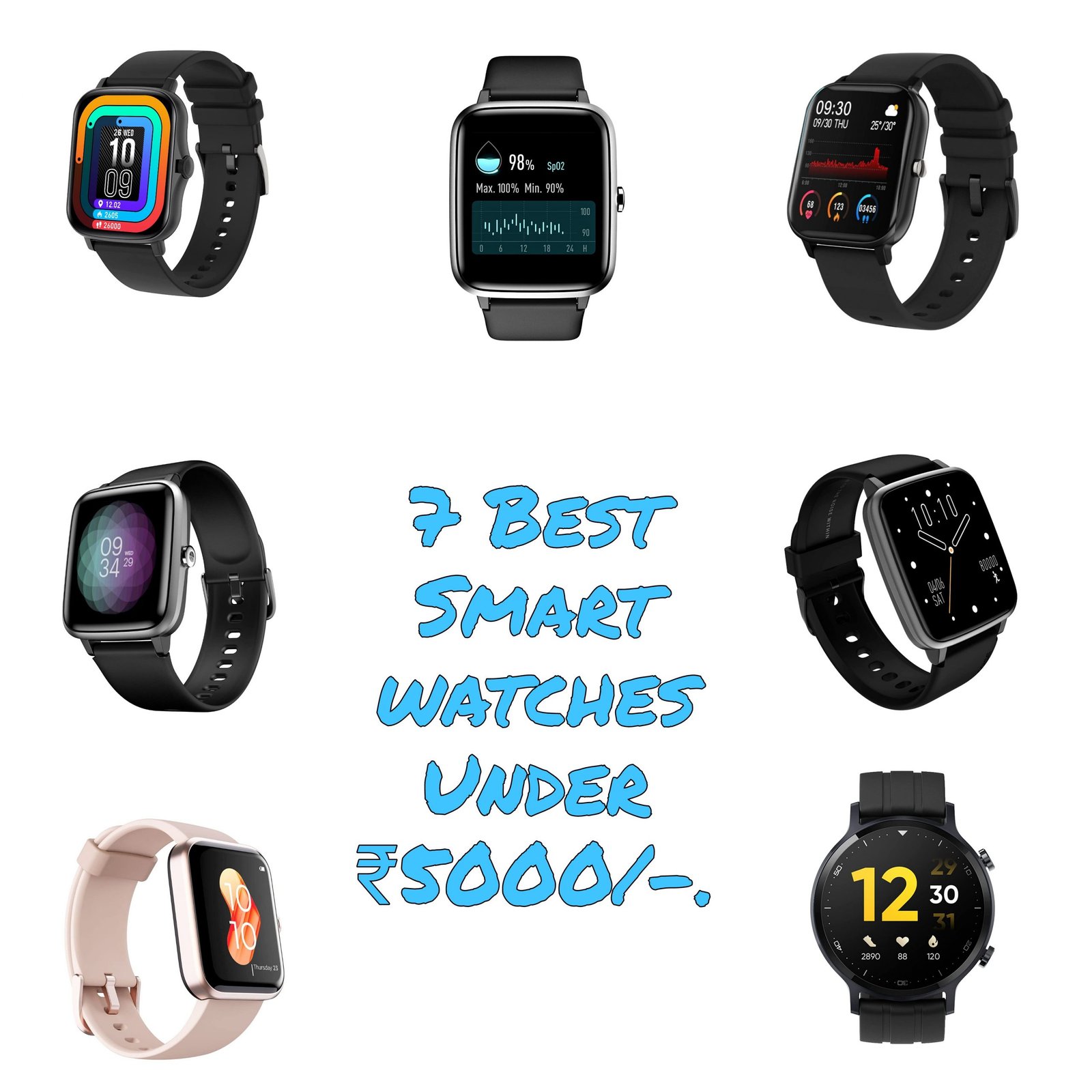 Top 7 Best smartwatches under RS.5000 in India