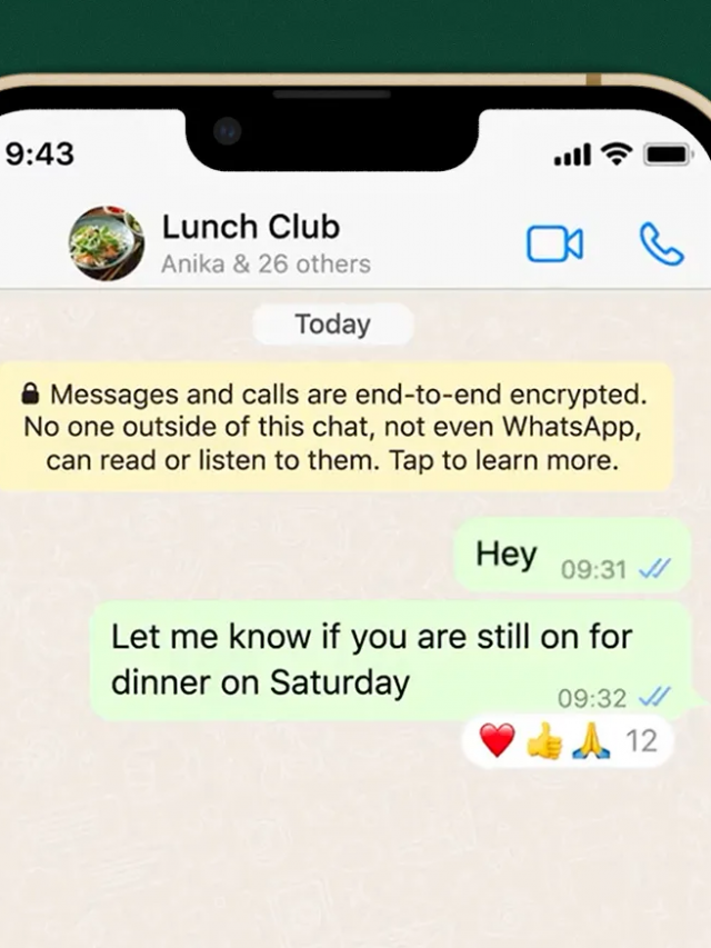 Whatsapp rolled out emoji reactions for messages